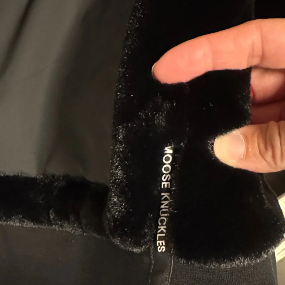 Moose Knuckles Black Hooded Bomber Jacket - Picture 14 of 14